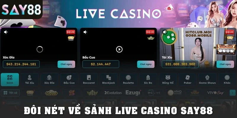 Đôi nét về sảnh Live Casino SAY88